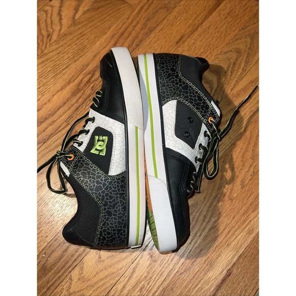 DC Ken Block Pure 43 Size 10 Skate Shoes Black Lime Citrus RARE - Picture 9 of 16